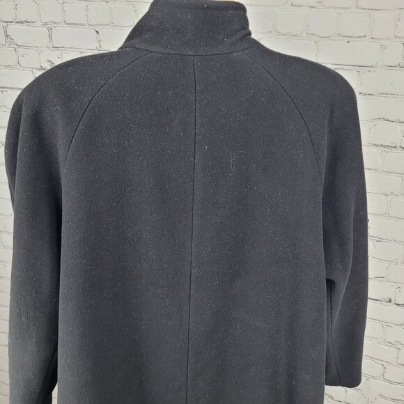 Preston & York Black Buttoned Lined Pockets Over Coat Size 1XW - Picture 9 of 13